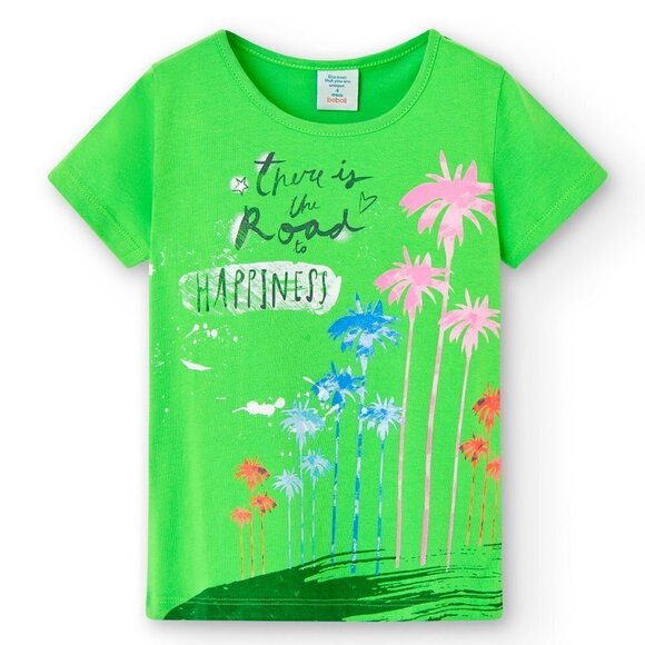 NWT Boboli green t-shirt et gray legging set with palm tree print - Picture 4 of 7